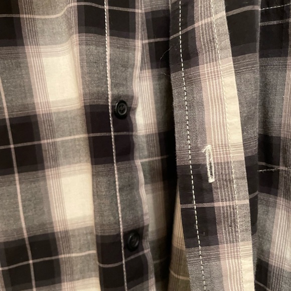 Black&White plaid flannel - Picture 2 of 4